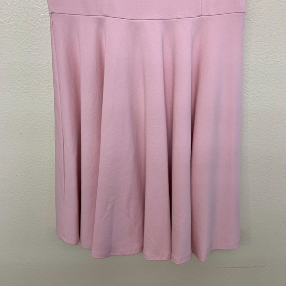 Zunie Big Girls Size 16 Scallop Trim Ponte Fit & Flare Dress in Pink Blush - Picture 4 of 10